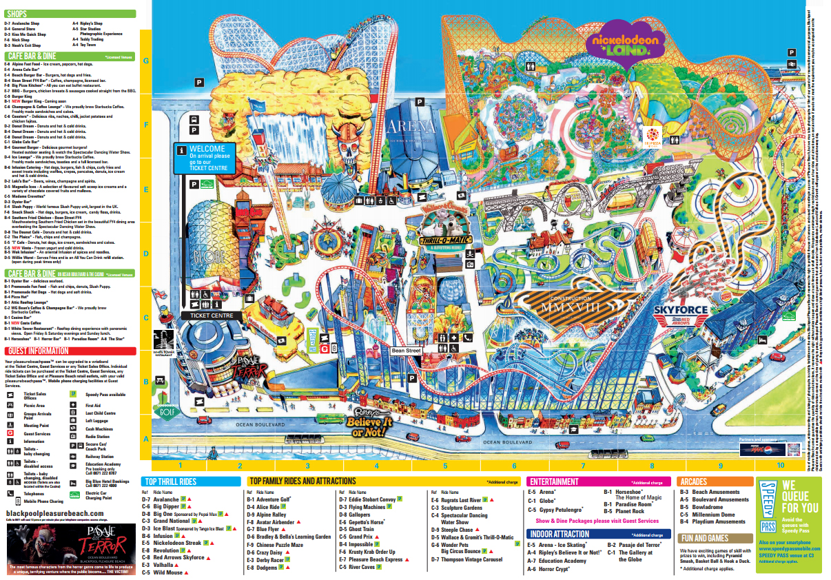 Blackpool Attractions Map